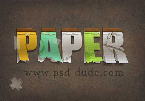 Create a Paper Text in Photoshop