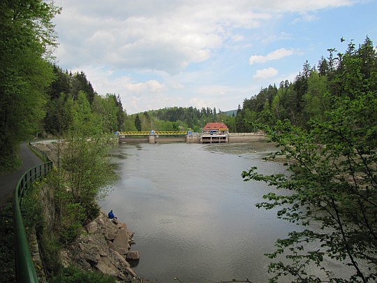 Jezioro Modre i największy jaz w Borowym Jarze - Bobrowice I.