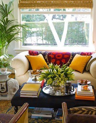 More on my living room creep to midcentury-modern boho-chic - suzani inspo 4