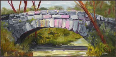 3 sisters, bridge at Niagara Falls, water under the bridge, HERMIT FALLS BRIDGE, schifano, powerful painting