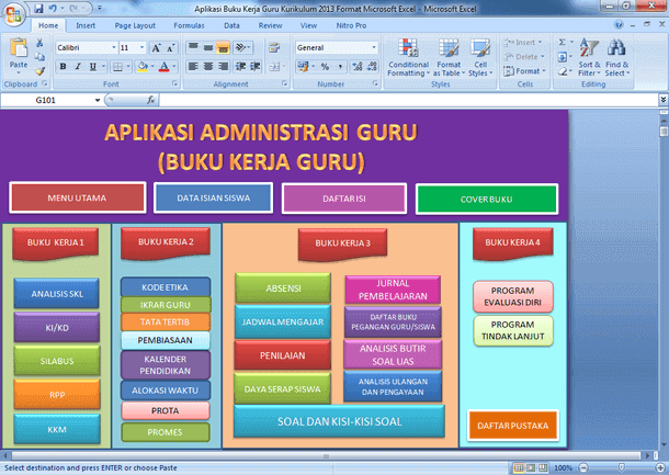 Aplikasi Buku Kerja Guru K13 Smp Format Excel