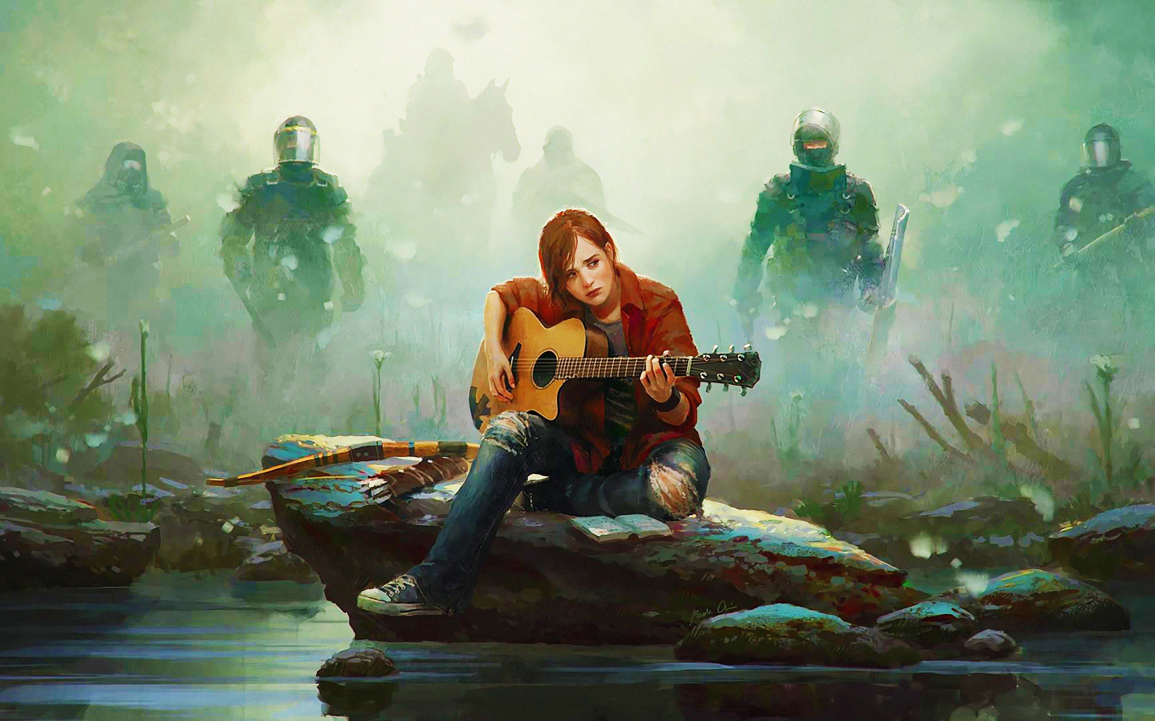 The last day moby перевод песни. The last of us 2 Элли арт с гитарой.