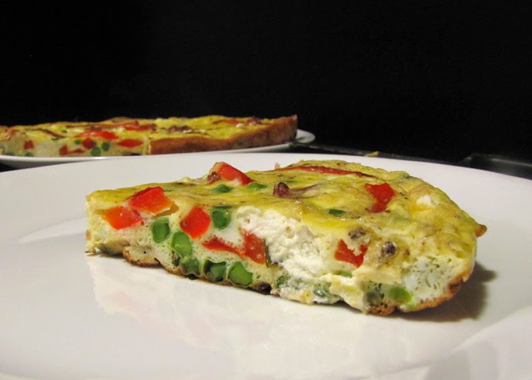 Smells Like Food in Here Bacon, Peas and Goat's Cheese Frittata