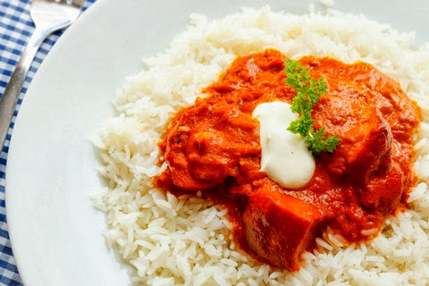 Classic Butter Chicken with Steamed Rice