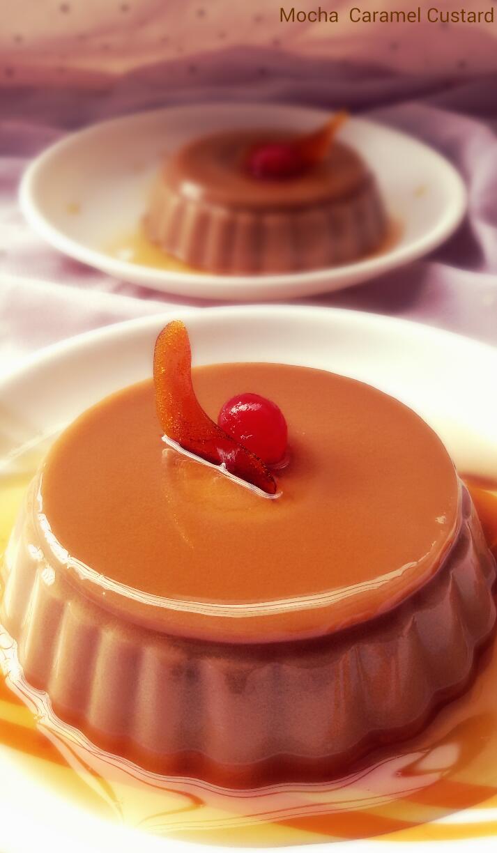 Bongtaste Egg less Mocha Caramel Pudding (A Pudding Combined With