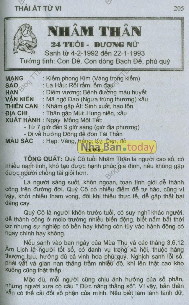 TỬ VI TUỔI NHÂM THÂN 1992 NĂM 2015 Ất Mùi