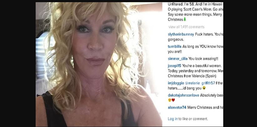 Melanie Griffth le responde a los haters instagram