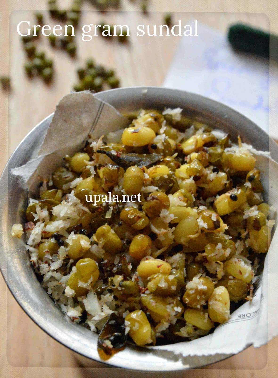 Upala Sprouted green gram sundal/Pasi payaru sundal