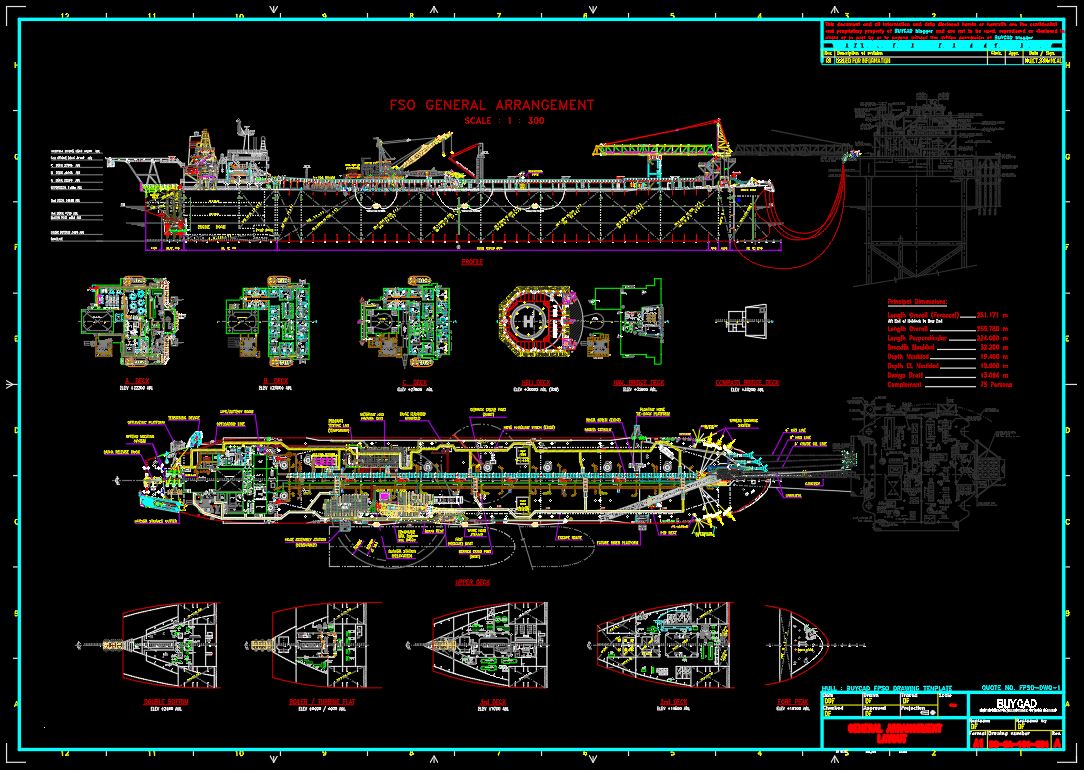 General Arrangement - FPSO Drawing