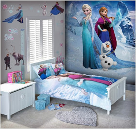 Desain Rumah Gratis 30 Contoh Dekorasi Kamar Tidur Anak Perempuan Bertema Frozen