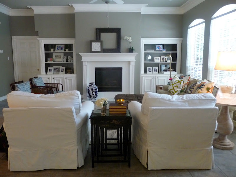design dump: before + after: e-design-casual, eclectic family room