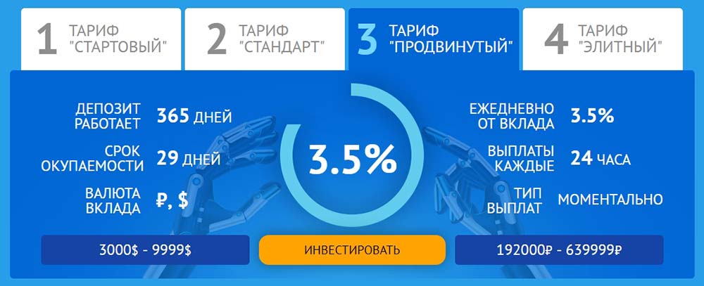 Инвестиционные планы Alpha Intelect 3