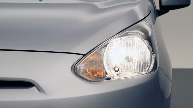 Lampu utama mobil mitsubishi mirage 2013