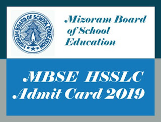 Mizoram HSSLC Admit card 2019, Mizoram 12th Admit card 2019, Mizoram HSSLC Hall ticket 2019