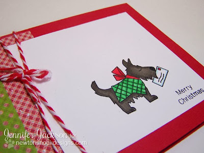 Christmas cards with Dog carrying letter to Santa by Newton's Nook Designs.