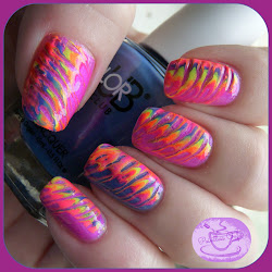 nail toothpick marble tutorial poptastic neon pointless put together quick ve