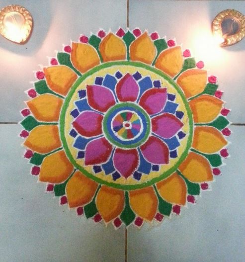 Rangoli Flower Designs For Deepawali Images