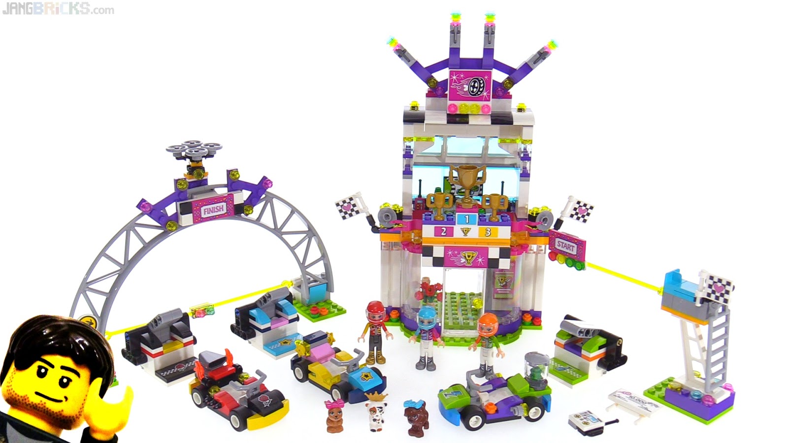 ekstremt Falde tilbage dash JANGBRiCKS LEGO reviews & MOCs: LEGO Friends The Big Race Day 41352 review