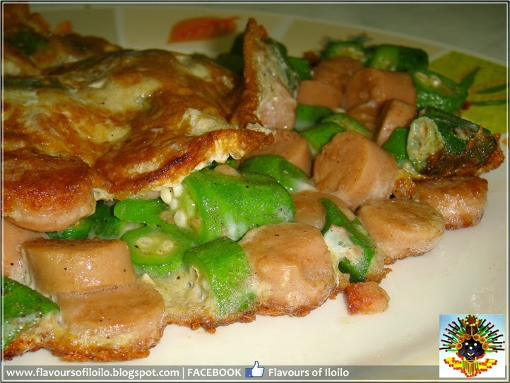 Okra and Sausage Omelette