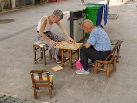 two men playing xiangqi in Bengbu