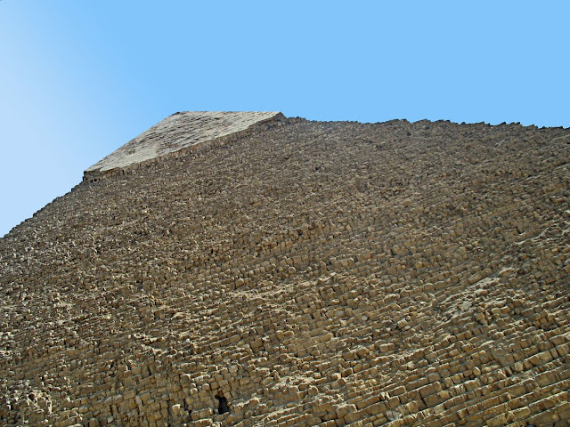 worm's eye view of Khafre's pyramid at Giza