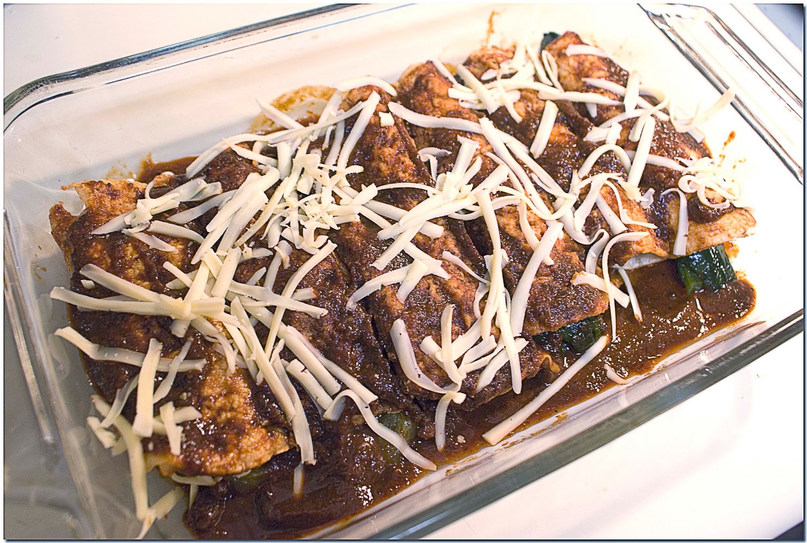 The Hungry Lovers Roasted Poblano and Chihuahua Cheese Enchiladas