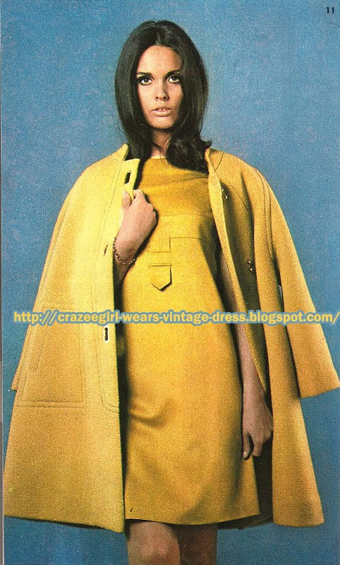 Wool yellow cape - Basta - 1967 60s 1960 
