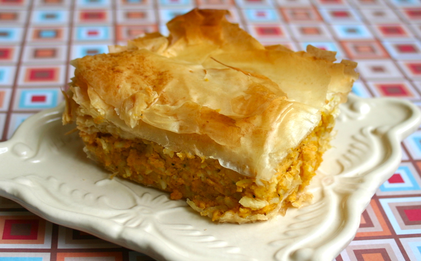 Тыквенный пирог с мясом