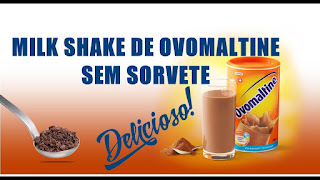 Milk Shake de Ovomaltine Sem Sorvete. Milk Shake de Ovomaltine Sem Sorvete.