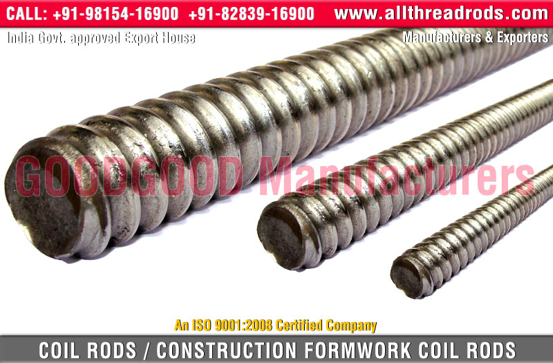 Threaded rods, Threaded bars, Thread Studs, coil rods and foundation