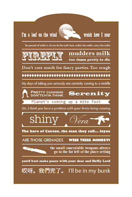 firefly quotes on an illustrated poster