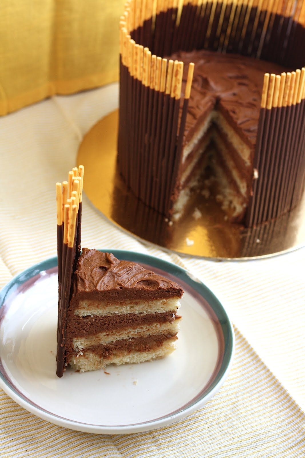 Chocolate Banana Pocky Cake hummingbird high a
