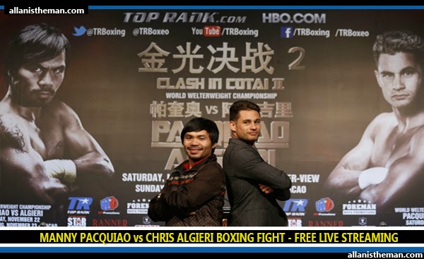 Manny Pacquiao vs Chris Algieri Boxing Fight FREE LIVE STREAMING ONLINE