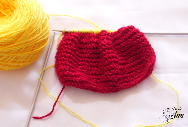 Bufanda tejida a dos agujas para principiantes