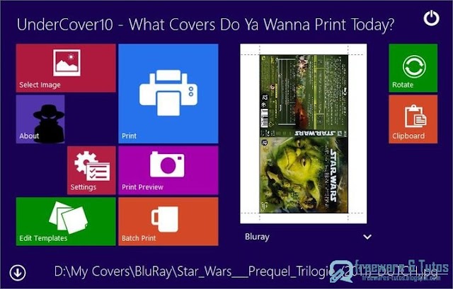 Undercover10 : un logiciel gratuit pour imprimer facilement vos pochettes de Bluray, DVD et CD