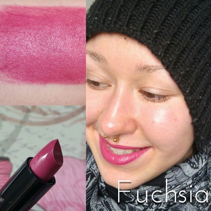 Les rouges à lèvres Max & More Lipstick Swatch Fuchsia