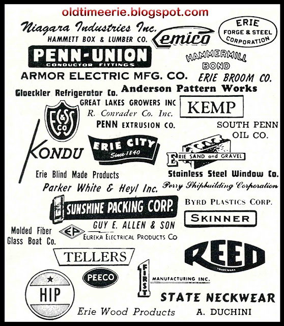 Old Time Erie Industries in Erie PA in 1958