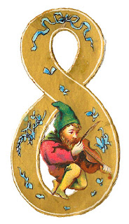 digital elf clip art elf violin image