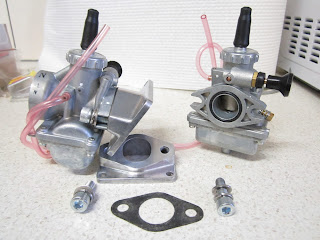 Mikuni VM20 carburettors with Yamaha CT1 manifolds