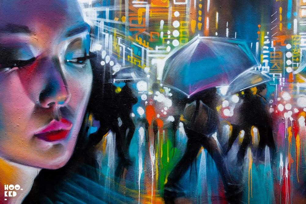 Shoreditch Street Art, London Street Artist Dan Kitchener aka DANK new mural