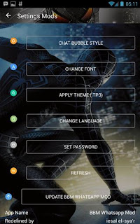 BBM Whatsapp Mod Tema Spiderman Black V3.0.1.25 Apk2 BBM Whatsapp Mod Tema Spiderman Black V3.0.1.25 Apk2
