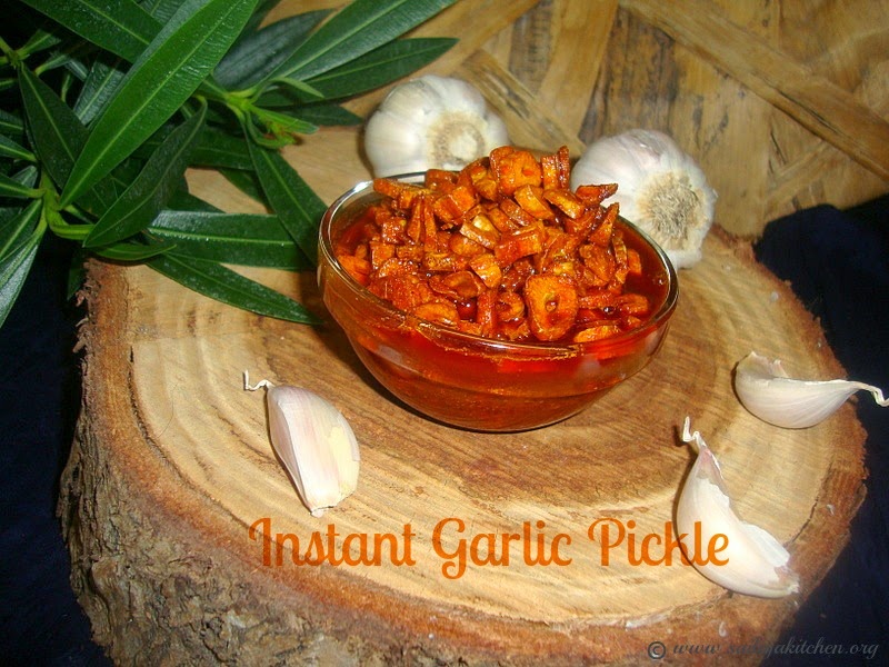 image of Instant Garlic Pickle Recipe
