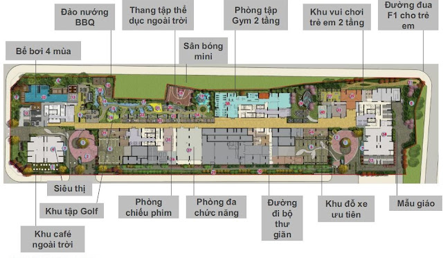 Tiện ích tầng 1 dự án Seasons Avenue Tiện ích tầng 1 dự án Seasons Avenue