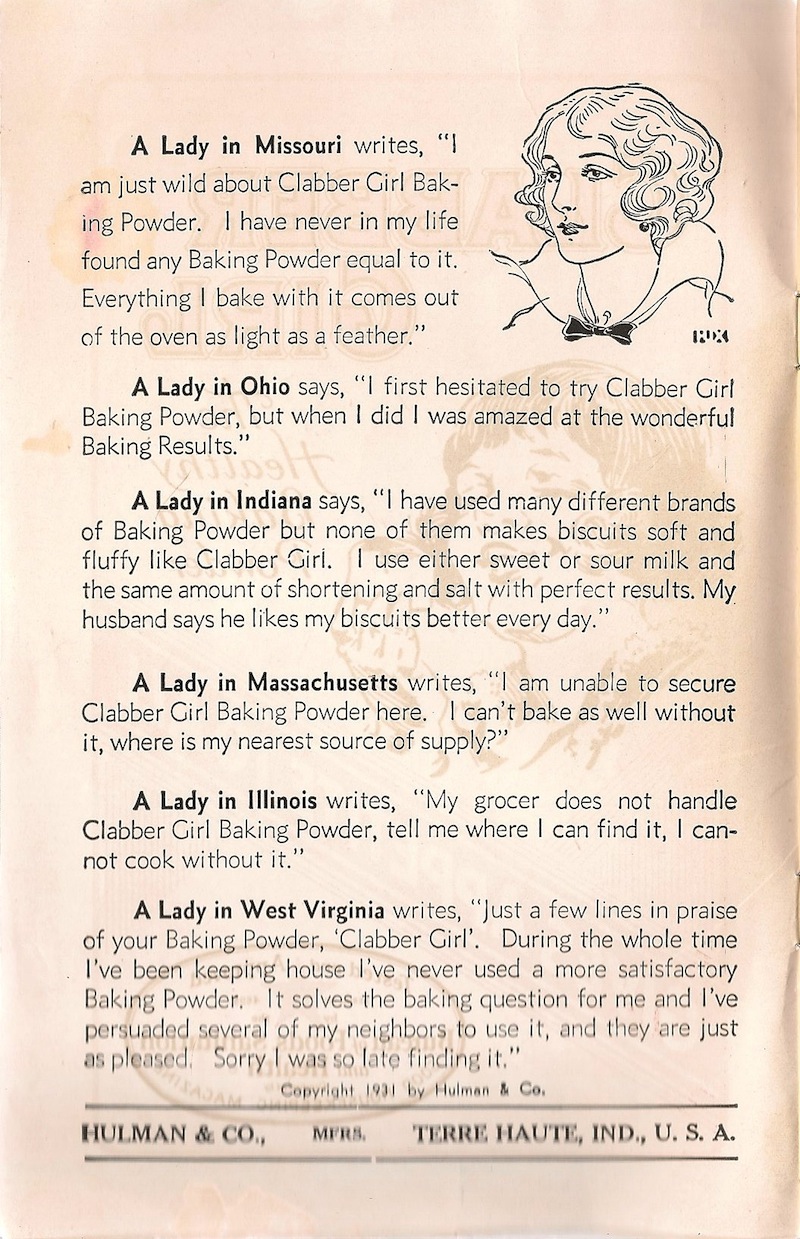 The Secret World of Hazel Catkins Clabber Girl the Healthy Baking Powder