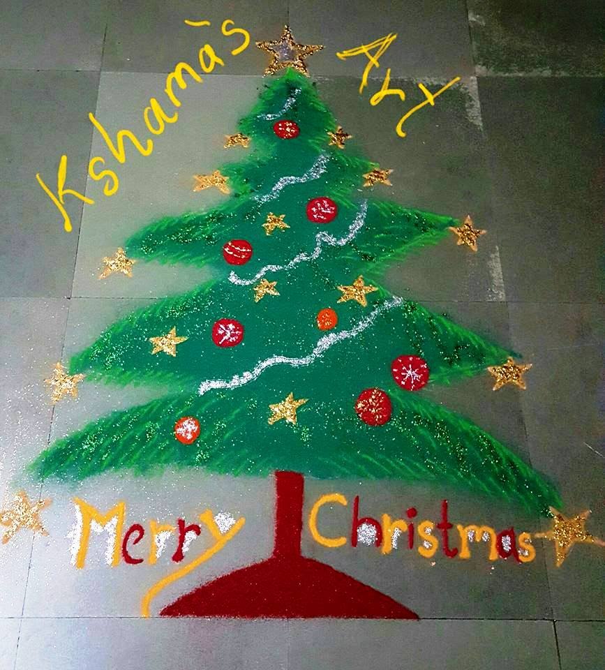 Christmas Rangoli Chukkala Muggulu Christmas Muggulu Rangoli