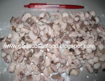 Boiled Octopus Dice -IQF- Double Skin - Bạch tuộc cắt hạt lựu luộc