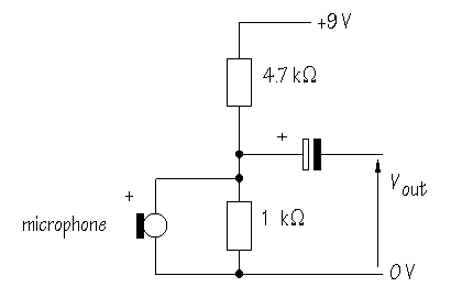 electronic hobby circuits: simple microphone circuit diagram