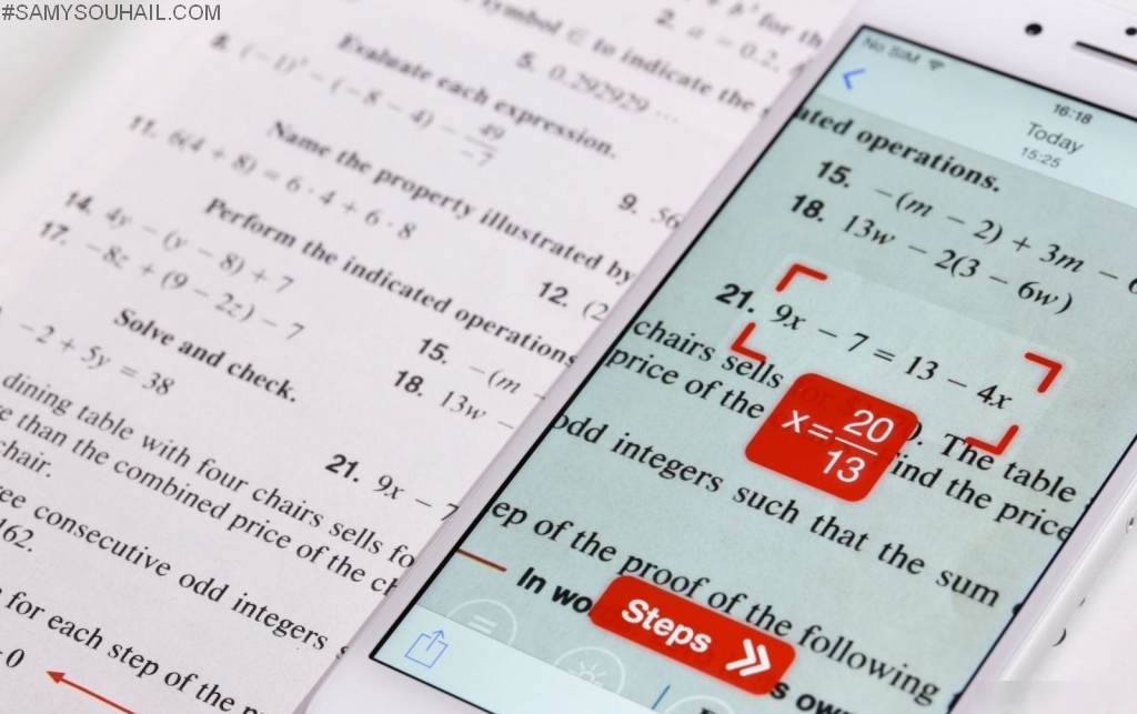 تطبيق Photo Math عقدة «أساتذة الرياضيات» تطبيق Photo Math عقدة «أساتذة الرياضيات»