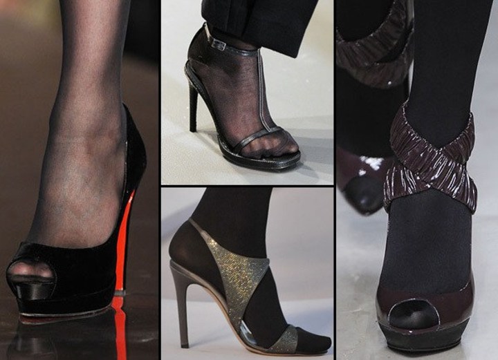 Tights With Open Toe Heels