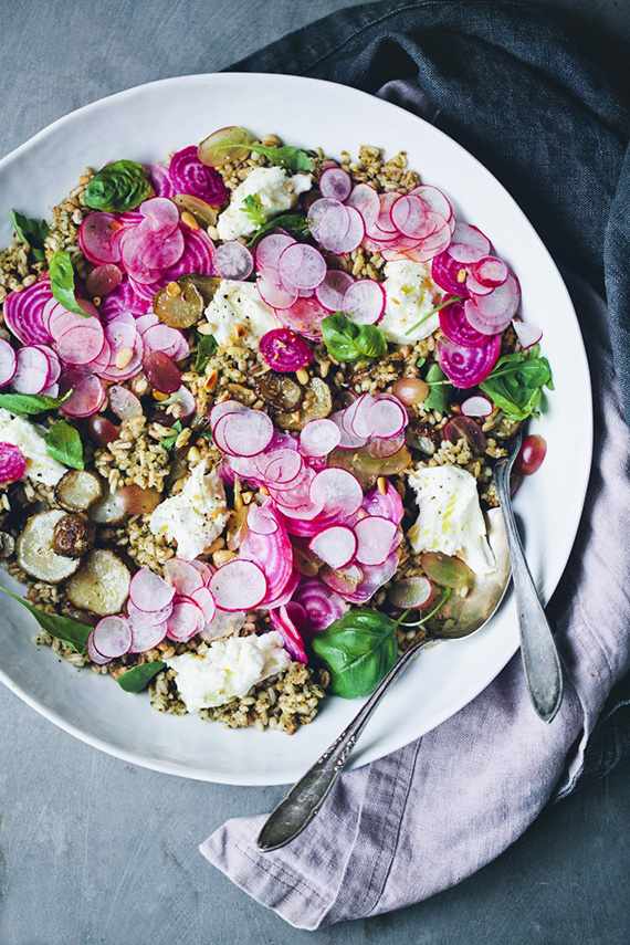 Mediterranean five-grain rainbow salad recipe by Green Kitchen Stories